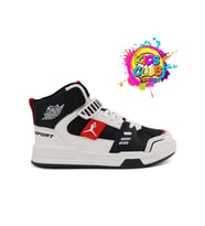 Cool King  Uzun Boğazlı Siyah-Kırmızı  Erkek Çocuk Spor Ayakkabı