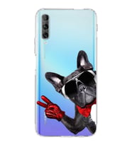 PrintiFy Huawei P Smart Pro ile Uyumlu Köpek 2 Kamera Korumalı Şeffaf Kılıf