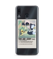 Samsung Galaxy A20/A30 Uyumlu Tom ve Jerry Desenli Şeffaf Telefon Kılıfı