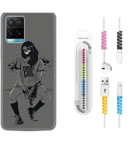 Vivo Y11S Y21S Y20 Y20S Y70 Kılıf Kablo Koruma Spiral Silikon Purest Evil 1627