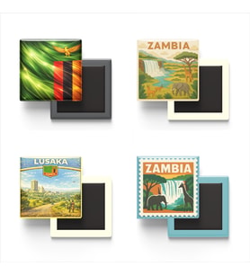 Buzdolap Magnetleri - Zambiya Lusaka - Zambia - 4'lü Set Magneti