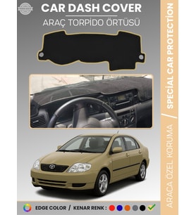 TOYOTA COROLLA E120 (2002-2007) Torpido Örtüsü Ön Göğüs Koruma Araca Özel Çatlamayı Önler Kaymaz