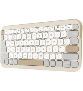 Asus Marshmallow Mini Bluetooth Klavye, Çoklu Cihaz Uyumlu, Sessiz Tuşlar, Q-Türkçe, Bej
