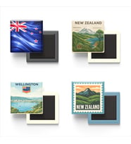 Buzdolap Magnetleri - Yeni Zelanda Wellington - New Zealand - 4'lü Set Magneti