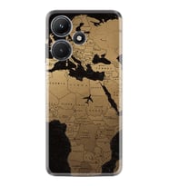 Infınix Hot 30i Kılıf Silikon Desen Özel Seri Map Planet 1656