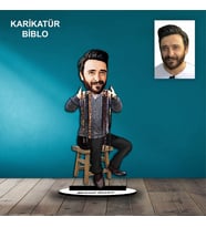 KİŞİYE ÖZEL ERKEK TESBİHCİ TASARIMLI KARİKATÜR BİBLO B49