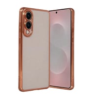 Samsung Galaxy S25 Edge Kamera Korumalı Lensli Silikon - Çöl Titanyum