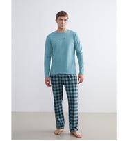 LC WAIKIKI Yeşil Standart Kalıp Ekose Erkek Pijama Alt