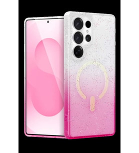 Galaxy S25 Ultra Pummel Shiny Magsafe Kapak - Pembe