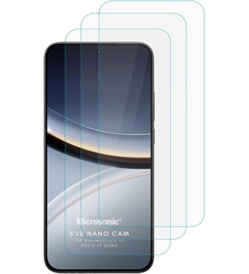 Xiaomi Poco F7 Pro Screen Protector Nano Glass Cam Ekran Koruyucu (3`lü Paket) [Poco F7 Pro ile Uyumlu Ekran Koruyucu - Şeffaf]