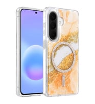 Onegif Galaxy A56 Lotus Simli Magsafe Kapak - Turuncu