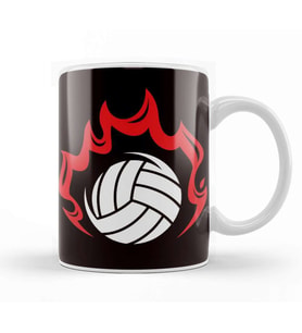 Volleyball Player Ball Sports Team Coach Beach Volleyball Kupa Bardak Porselen