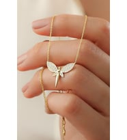 925 Ayar Gold Peri Gümüş Kolye