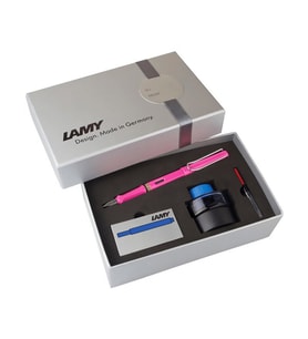 LAMY 13PDS SAFARİ DOLMA KALEM SETİ M UÇ PEMBE