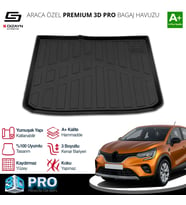 Renault Captur 3D Pro Bagaj Havuzu 2019 Üzeri A+ Kalite