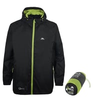 Trespass UAJKRATR0001 Qikpac X TP75 Black Erkek Yağmurluk (Siyah)
