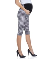 LuvmaBelly  Maternity 8022 - Pamuklu Göbek Aztek Destekli desenli Kapri Hamile Tayt (Çok Renkli)