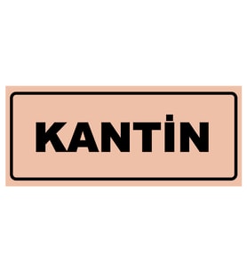 KANTİN YAZILI YÖNLENDİRME LEVHASI (Bakır)