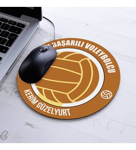 En Başarılı Voleybol Oyuncusu İsme Özel Yuvarlak Mousepad