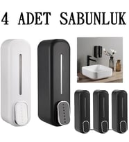 Banyo Sabunluk 350ml Sabunluk Duvara Monte Şampuan Sıvı Sabun Şişesi Banyo Sabunluk 4 Adet