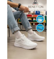 United Colors Of Benetton Beyaz Bağcıklı Hafızalı Taban Hafif Erkek Spor Ayakkabı BNI-11504 M