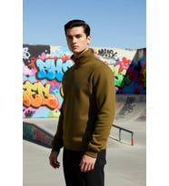 Erkek Dik Yaka Fermuarlı Standart Kol Regular Kalıp Sweatshirt Fonksiyonel Dayanıklı Rahat