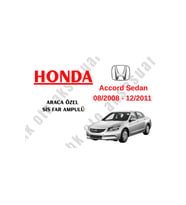 Honda Accord Sedan 08/2008 - 12/20115 Araca Özel Sis Far Ampulü h