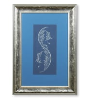 e38 EL İŞÇİLİĞİ YAPRAK MOTİFLİ TEZHİP TABLO 54*38 cm - 5113