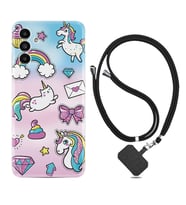 Samsung A23 A31 A32 A50 A51 A52 A53 A70 Kılıf Boyun Askılı Silikon Unicorn Mektup 1800