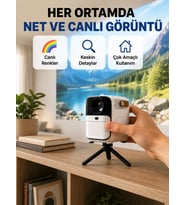 Hafif Ve Taşınabilir Projektör - 750 Gram Ağırlıkla Mobil Kullanıma Uygun Yeni Nesil