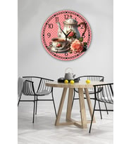 bilge Tasarım retro Duvar Saati 35 x 35 CM (Karışık)