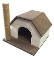 Cat Bursa Kedi Evi Peluş Yastıklı Yatağı Tırmalama