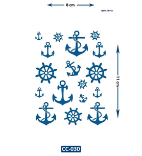Dümen Deniz Minimal Yarı Kalıcı Geçici Dövme