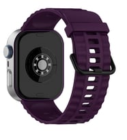 Huawei Watch Fit 4/Fit 4 Pro/Fit 3 Kordon Silikon Dalga Desen Şerit Band 23 (Fit (Mor)