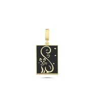 Mineli Kedicik Altın Kaplama Kolye Ucu UC8 (Gold)
