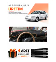 HYUNDAİ ACCENT YUMURTA KASA (1993-1999) Uyumlu Torpido Koruma Örtüsü Oto Kılıfı - Siyah Kahverengi