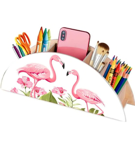Ahşap Flamingo Masaüstü Kalemlik Kalem Kutusu Organizer