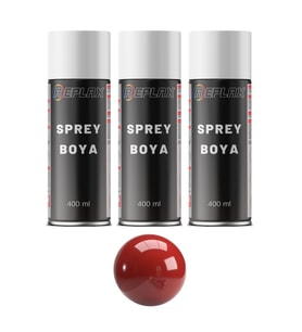 3 Adet Ral 3002 Karmen Kırmızı  Sprey Boya 400 Ml.