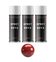 3 Adet Ral 3002 Karmen Kırmızı  Sprey Boya 400 Ml.