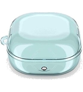 Samsung Galaxy Buds FE İle Uyumlu Renkli Silikon Kancalı Kılıf (turkuaz pembe)