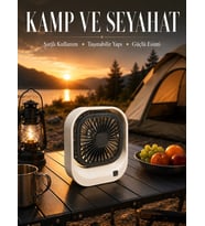Şarjlı Masaüstü Fan Güçlü Hava Akışı Ve Sessiz Çalışma