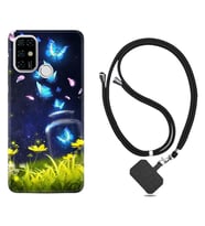 Casper E30 F20 X20 Kılıf Boyun Askılı Silikon Neon Butterflys 1309
