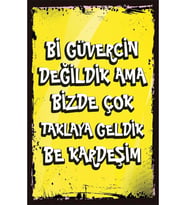 Yazılı Retro Ahşap Poster