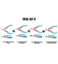 Total Set-9 (PENSE 115MM+YAN KESKİ 115MM+KARGA BURUN 115MM+YUVARLAK UÇLU KARGA BURUN 115MM)