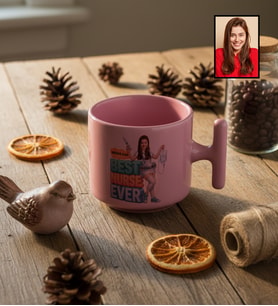 Kişiye Özel Karikatürlü Hemşire Best Nurse Ever T Pastel Kupa Tıp Bayramı Hediyesi