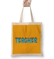 Teache Gift-Learning Inspire-Science Student School-Inspirational KIDS WOMEN Men Bez Çanta Uzun Saplı