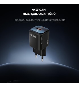 Lexroo 35W Gan Hızlı Şarj Adaptörü, Hızlı Şarj Başlığı,1x Type-C Girişi, 1x Usb Girişi