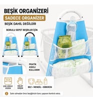 Chubby Baby Beşik Organizeri Askılı Çok Gözlü Bebek Bakım Düzenleyici