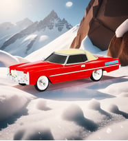 Ultratekno 1966 Cadillac Model Retro Araba Bluetooth Hoparlör Fm Radyo USB Tf Aux Destekli Speaker (Kırmızı)