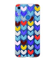 PrintiFy Huawei Y6 2019 ile Uyumlu 1mm Slim Fit Water Color 1 Baskılı Şeffaf  Kılıf